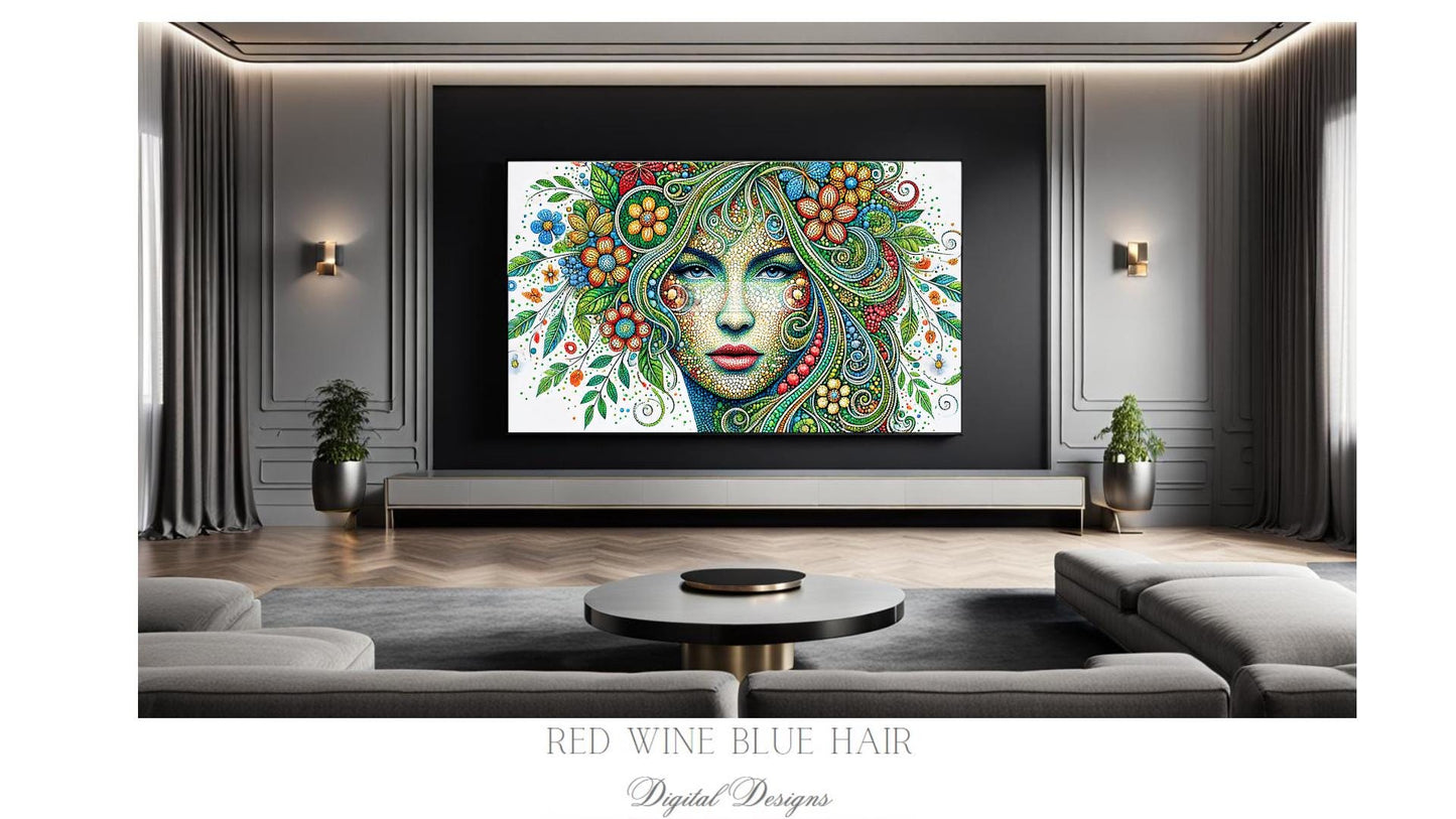 MOTHER EARTH- Faces of Gaia *** Instant Download Wall Art and FrameTV 16:9 Aspect Ratio PO15