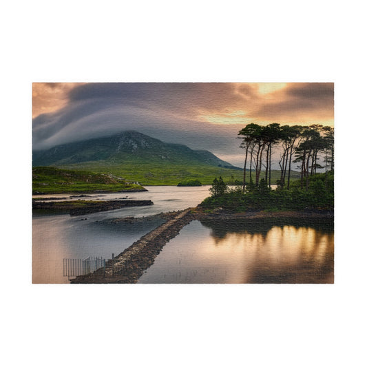 DERRYCLARE LOUGH, Inagh Valley, Connemara, County Galway, Western IRELAND Jigsaw Puzzle- 110 252 520 1014 piece options