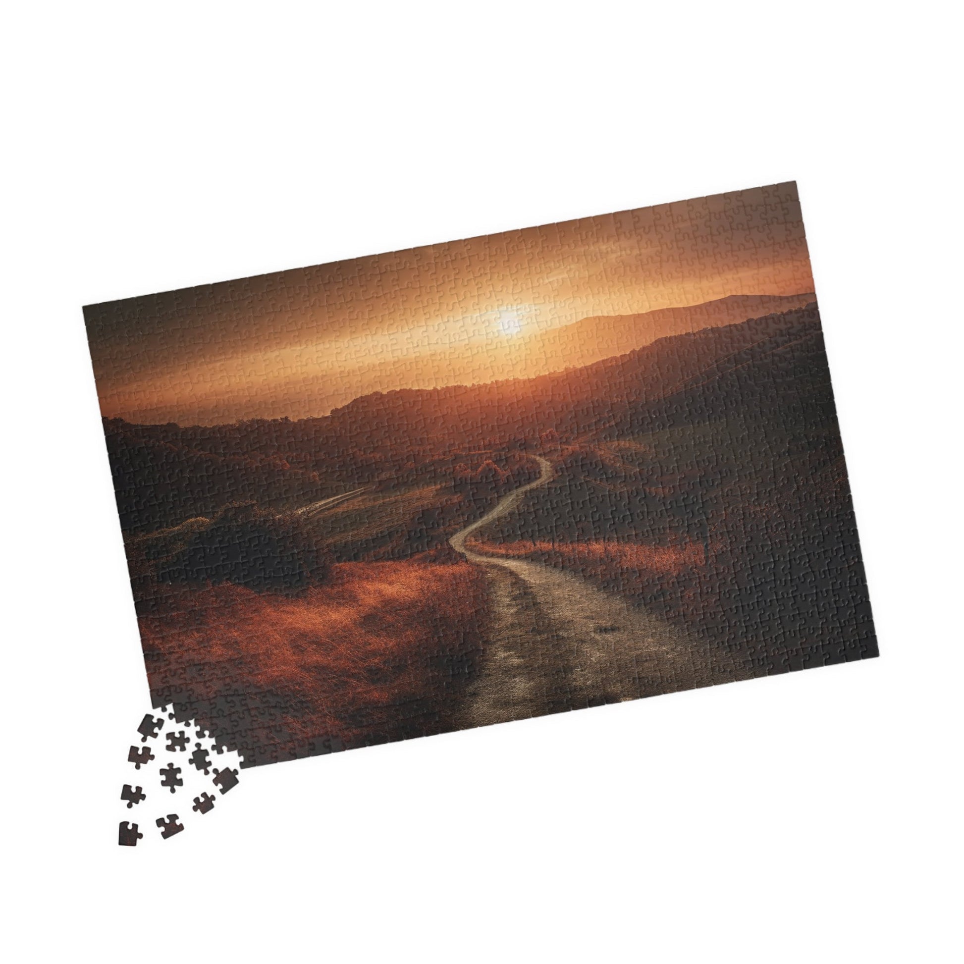 The LONG and WINDING ROAD Puzzle- 110 252 520 1014 piece options