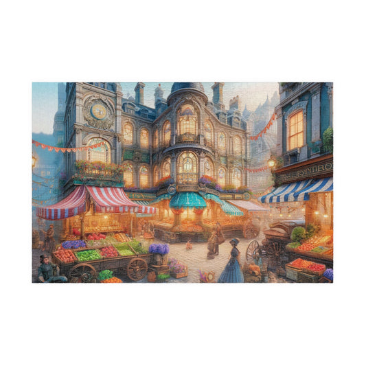 SPECIAL EDITION PUZZLE- Magical Albion: Farmer's Market Square Jigsaw Puzzle- 110 252 520 1014 piece options