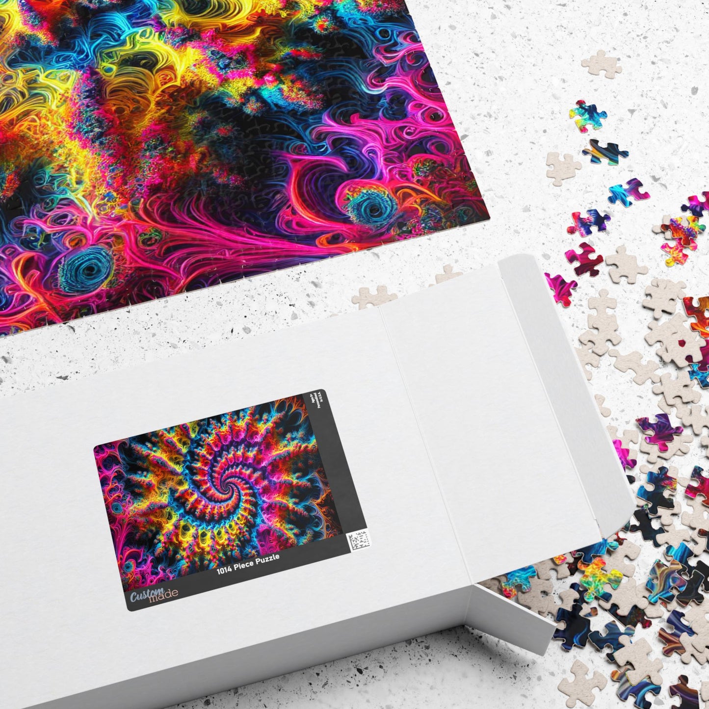 MANDELBROT SET FRACTAL Neon Jigsaw Puzzle- 110 252 520 1014 piece options 4