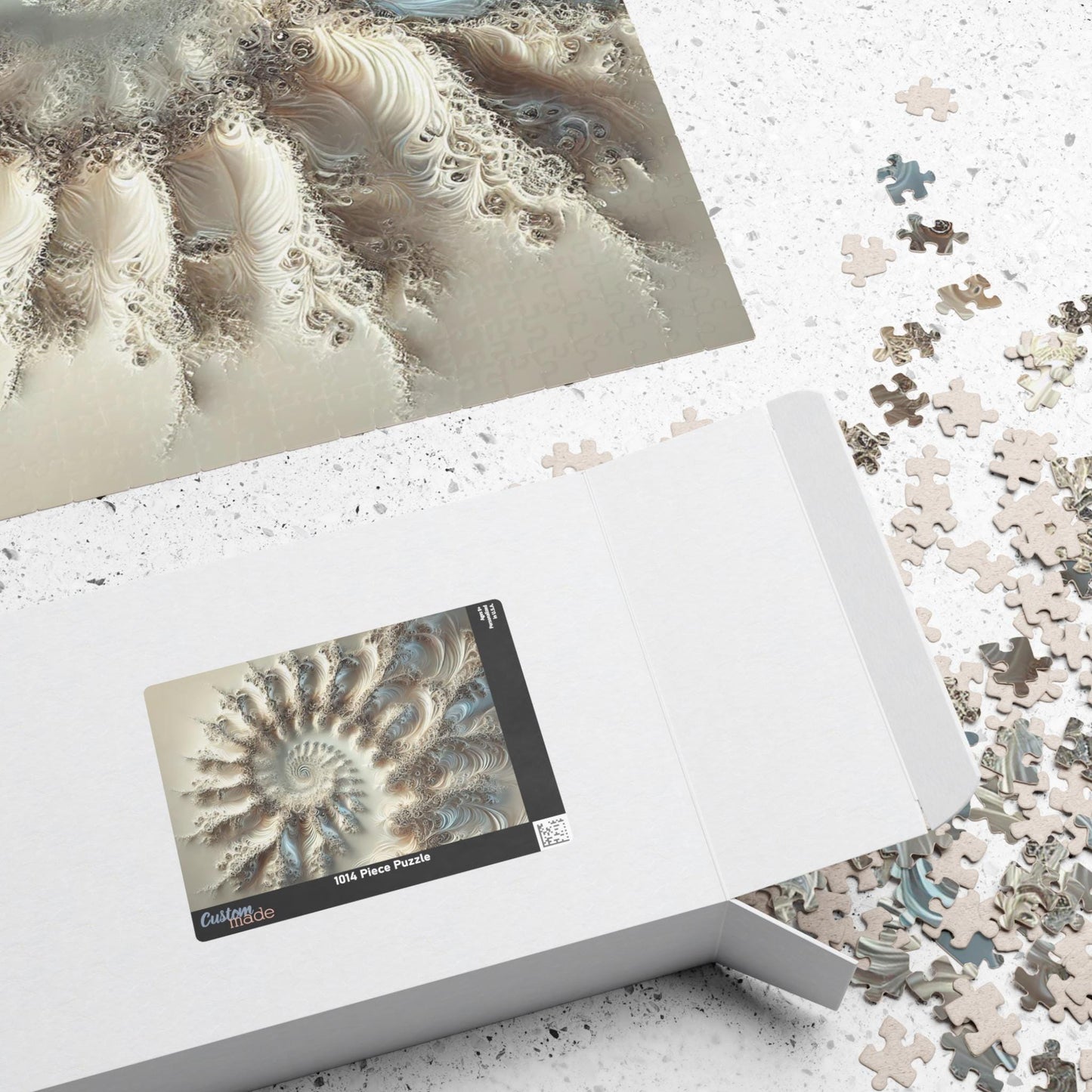 MANDELBROT SET FRACTAL Wedding Silver Jigsaw Puzzle- 110 252 520 1014 piece options 22