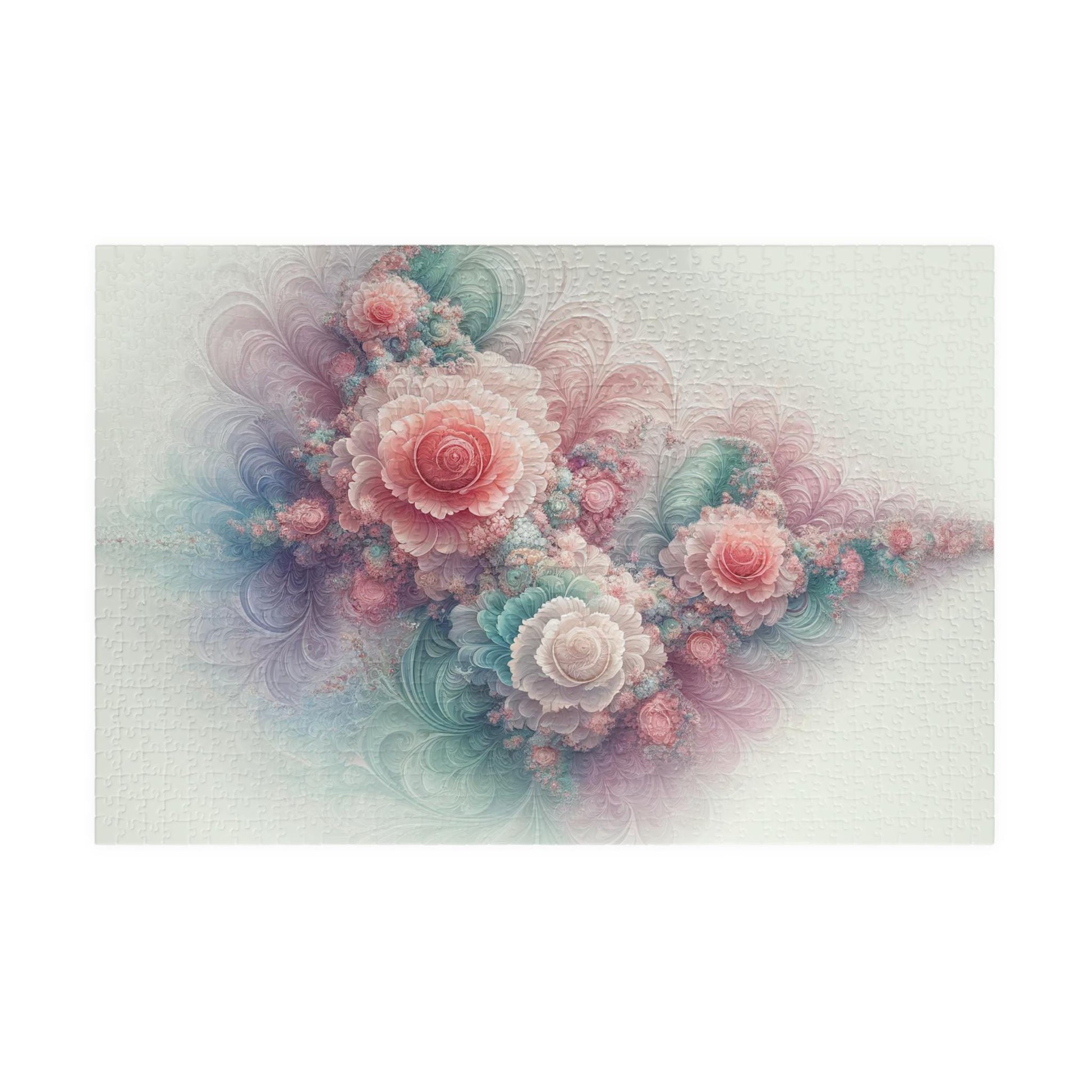 MANDELBROT SET FRACTAL Pastel Spring Bouquet Jigsaw Puzzle- 110 252 520 1014 piece options 30