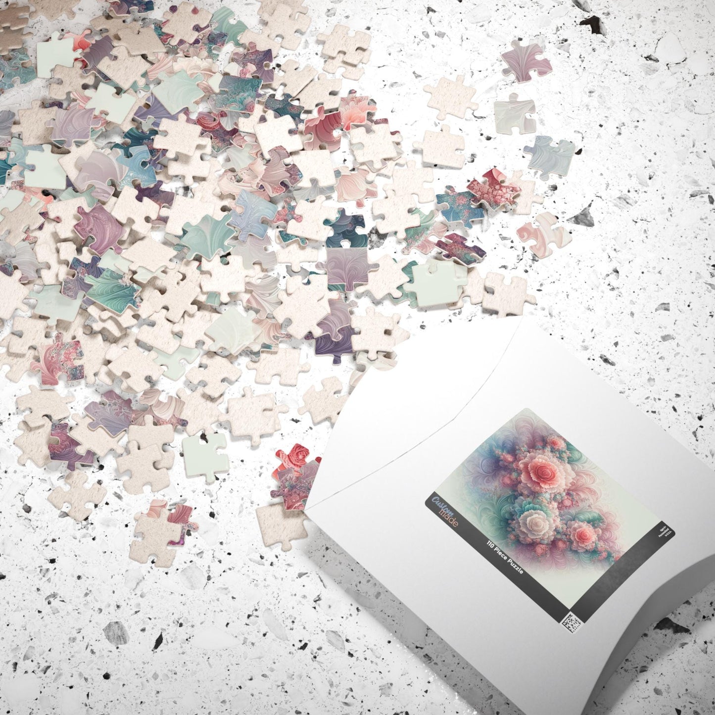 MANDELBROT SET FRACTAL Pastel Spring Bouquet Jigsaw Puzzle- 110 252 520 1014 piece options 30