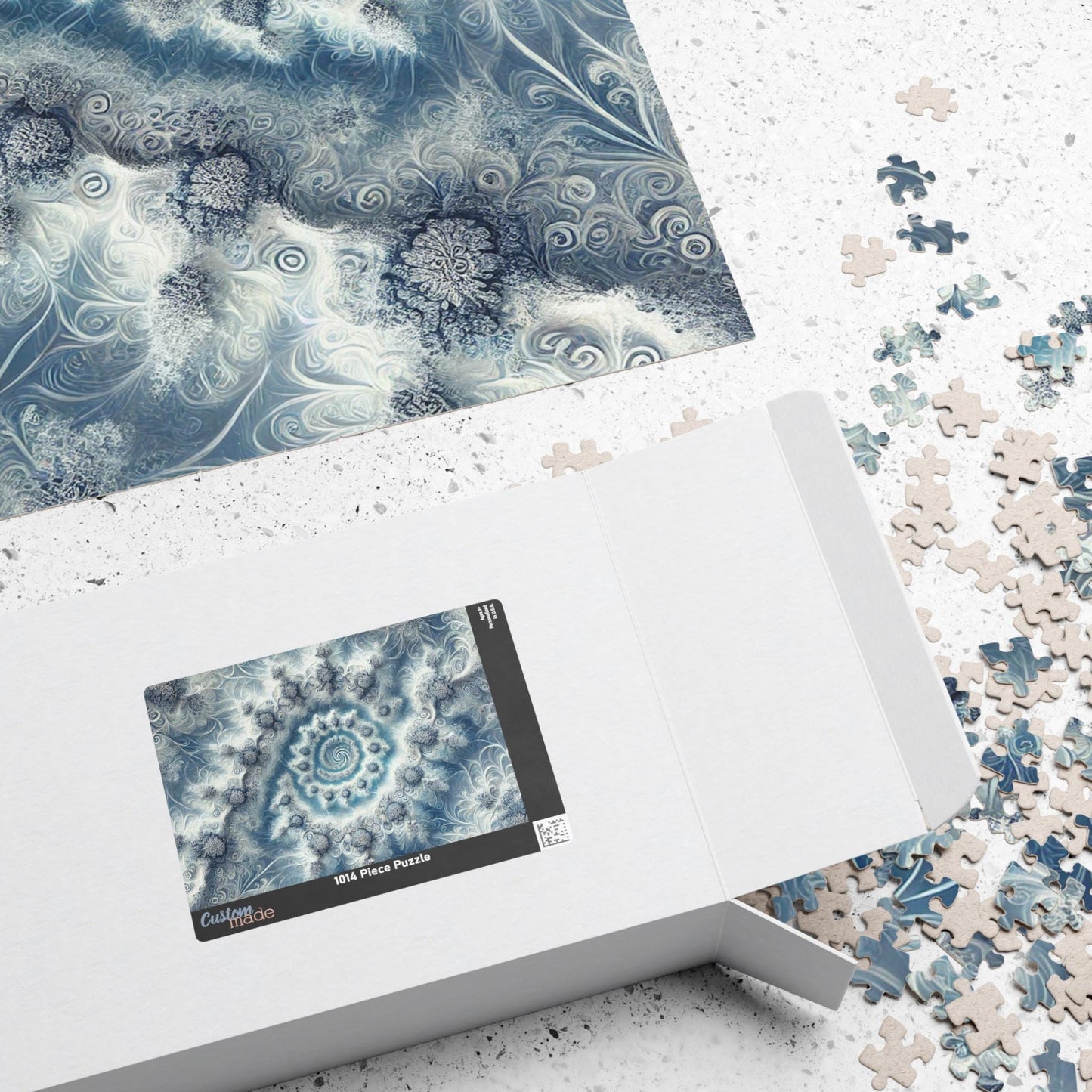 MANDELBROT SET FRACTAL Winter Ice & Snow Jigsaw Puzzle- 110 252 520 1014 piece options 27