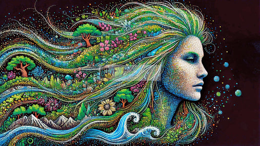 MOTHER EARTH- Faces of Gaia *** Instant Download Wall Art and FrameTV 16:9 Aspect Ratio PO20