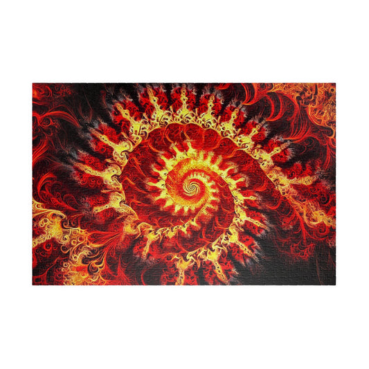 MANDELBROT SET FRACTAL Neon Fire Jigsaw Puzzle- 110 252 520 1014 piece options 12