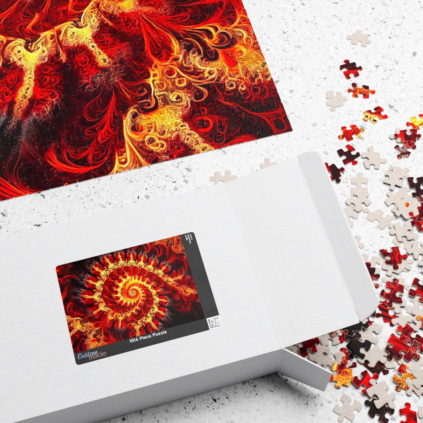 MANDELBROT SET FRACTAL Neon Fire Jigsaw Puzzle- 110 252 520 1014 piece options 12