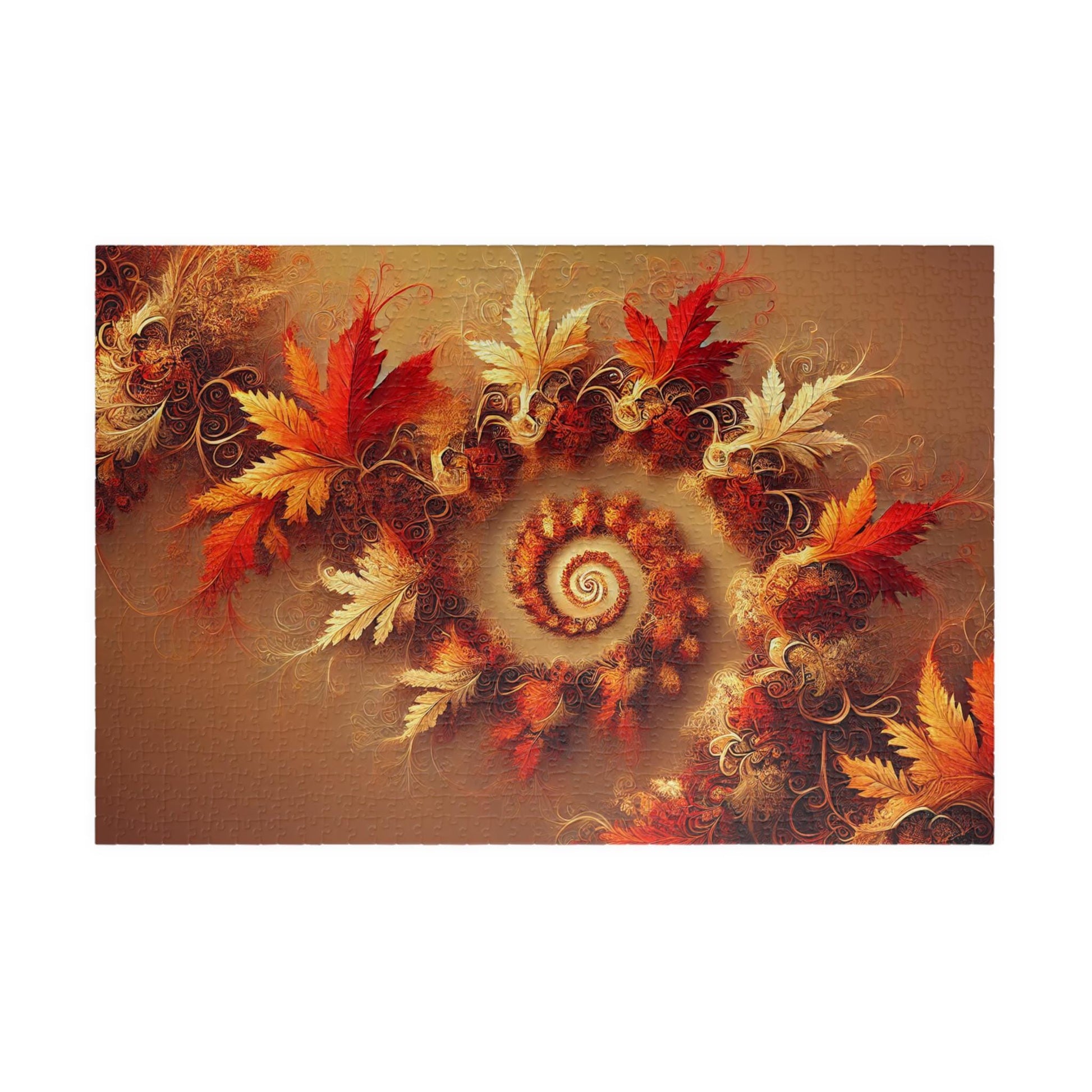 MANDELBROT SET FRACTAL Autumn Leaves Jigsaw Puzzle- 110 252 520 1014 piece options 25