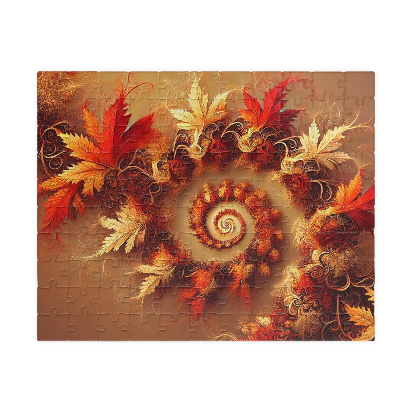 MANDELBROT SET FRACTAL Autumn Leaves Jigsaw Puzzle- 110 252 520 1014 piece options 25