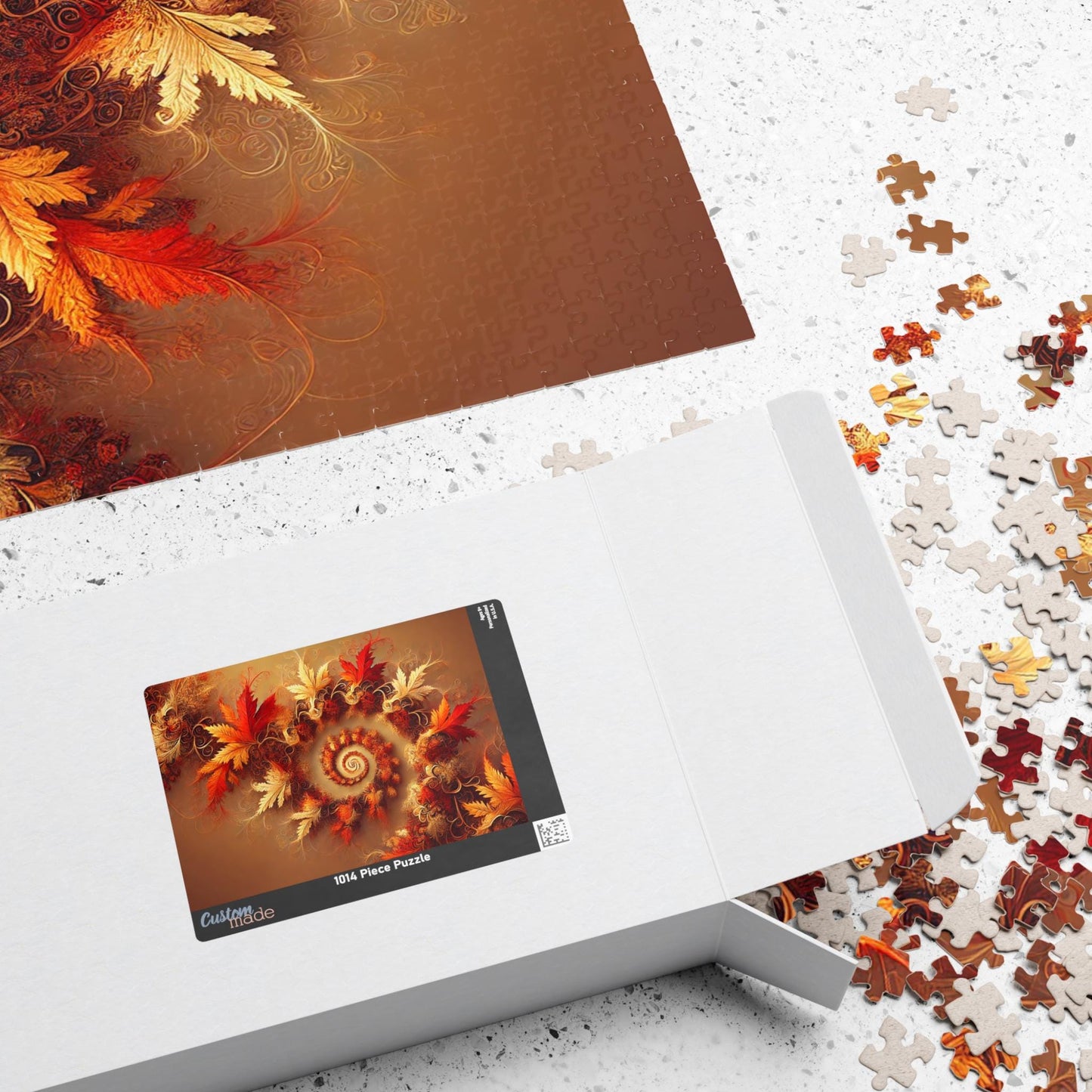 MANDELBROT SET FRACTAL Autumn Leaves Jigsaw Puzzle- 110 252 520 1014 piece options 25