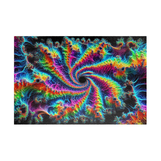 MANDELBROT SET FRACTAL Neon Black Holes & Baby Universes Jigsaw Puzzle- 110 252 520 1014 piece options 10