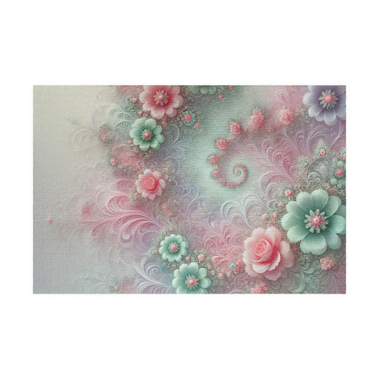 MANDELBROT SET FRACTAL Pastel Spring Wedding Jigsaw Puzzle- 110 252 520 1014 piece options 29